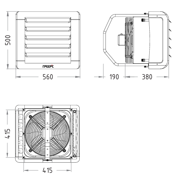 Водяной тепловентилятор Греерс ВС-1110